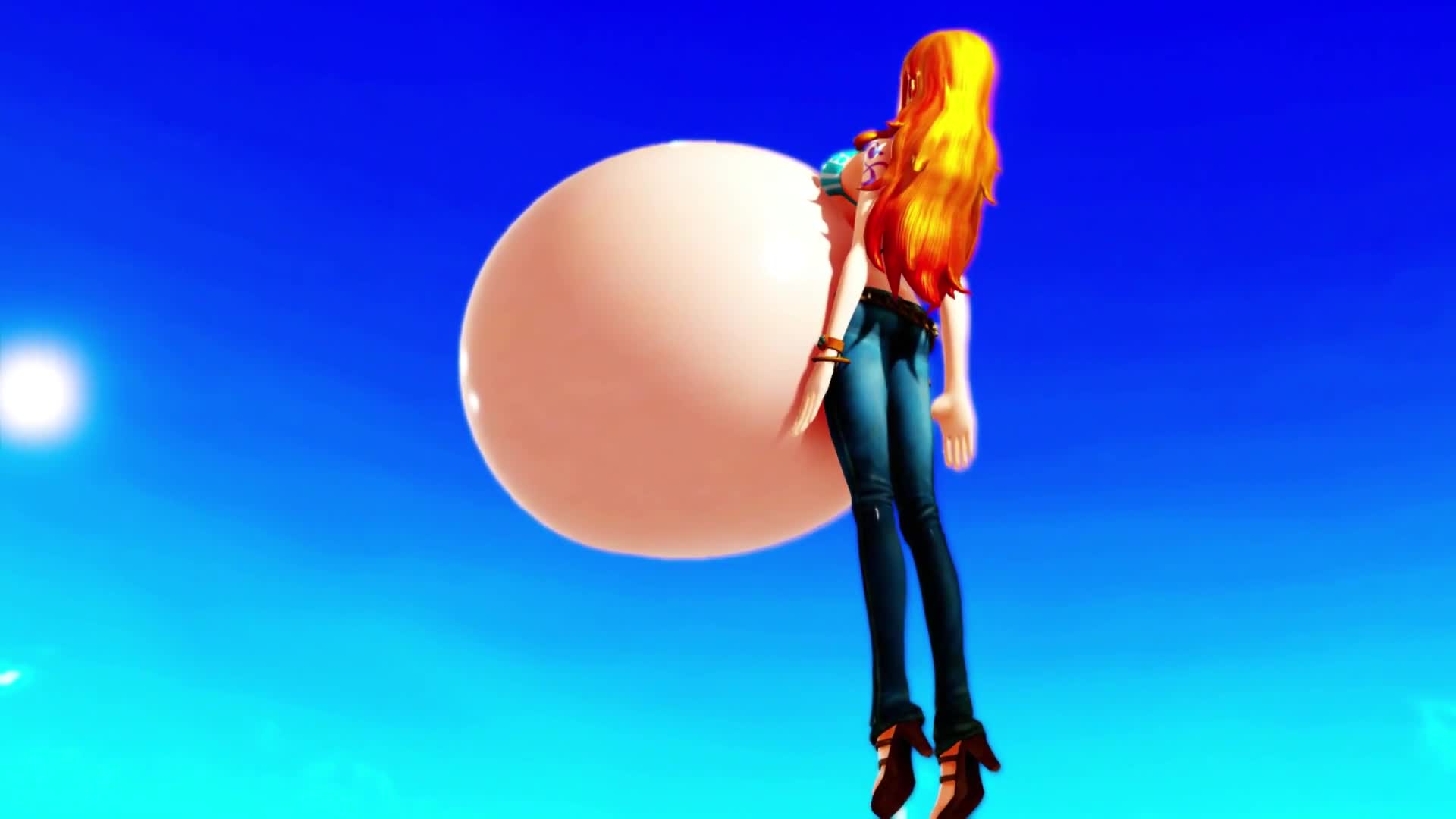 Nami - Hyper belly inflation | Iwara