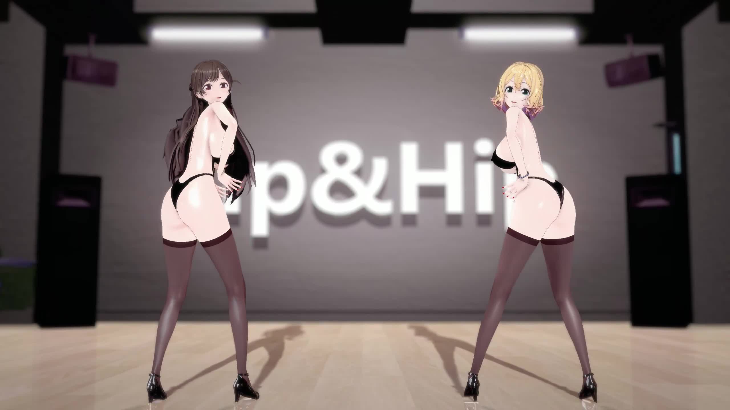 水原千鶴x七海麻美 - Lip&Hip【彼女、お借りします】 | Iwara